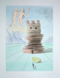 Simeon from The Twelve Tribes of Israel, 1973 by Salvador Dali - Drypoint with etching and pochoir in colours sized 20x26 inches. Available from Whitewall Galleries