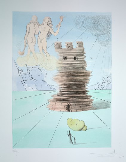 Simeon from The Twelve Tribes of Israel, 1973 by Salvador Dali - Drypoint with etching and pochoir in colours